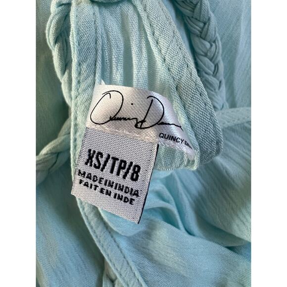 NWT Volcom Quincy David Aqua Maxi Sundress With Braided Straps - Picture 3 of 5